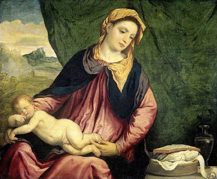 Madonna with Sleeping Child, Paris Bordone